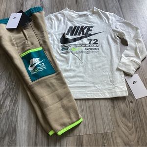 Boys Nike long sleeve tee & matching sweatpants outfit size 4(NWT)